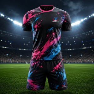 Maglia da Calcio Personalizzata con Logo Ricamato, Stampa Sponsor sul Petto e Schiena, Tessuto Traspirante per Squadre Semi Professionali - Product Image 1