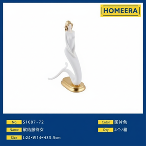 All'ingrosso Set di 4 pezzi L24xW14xH325cm figurine Decorative in resina oggetti decorazione per la casa - Product Image 1