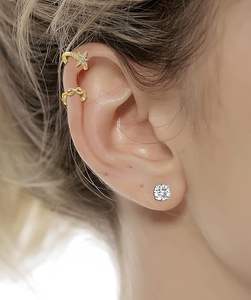 10 paires de boucles <span class=keywords><strong>d</strong></span>'oreilles en acier inoxydable, clip <span class=keywords><strong>d</strong></span>'<span class=keywords><strong>oreille</strong></span> hélix, cartilage, enveloppant, faux anneau de nez, non-perçant, réglable - Product Image 1