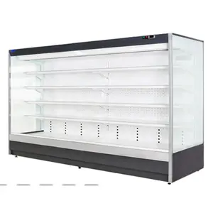 Kenkuhl süpermarket Multideck açık Chiller ticari dik buzdolabı uzaktan çift hava perdesi vitrinli buzdolabı