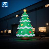 Sapin de Noël gonflable géant, modèle gonflable pour décorer les activités de Noël
