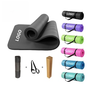 Tapetes de Yoga Personalizados de Alta Calidad con Logotipo, Tapete de Ejercicio Grueso Antideslizante de Espuma NBR para Pilates, Entrenamiento en Casa, Gimnasio, con Correa - Product Image 1
