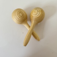 Wholesale Kid Wood Maracas Shaker Hand Rattle Percussion Musical Instrument Educational Toy for Grasp Sight Listen Training Toy