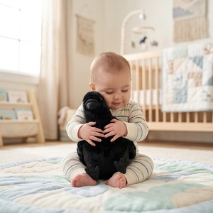 Corbeau réaliste personnalisé de 20 cm, noir, à bec large, jouet en peluche, fabrication professionnelle OEM ODM en coton PP pour <span class=keywords><strong>la</strong></span> décoration de scènes et les cadeaux - Product Image 2