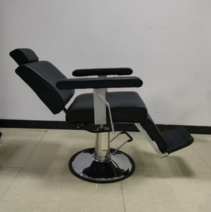 Modern High-end Durable <b>Reclining</b> Lift Rotating Men's Barber Salon Chair with Massage Function - Product Image 3