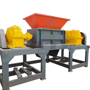 Heavy Duty Double Shaft Shredder Tire Crusher Equipment Used Rubber Tyre Shredding Recycling Machines Two Shaft Shredder