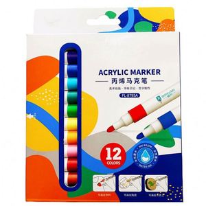 ปากกาเขียนสีน้ำแบบกำหนดเอง BV-PMC100 12/24/36 สี กันน้ำ สำหรับงานศิลปะ ออกแบบเองได้ ใช้สีอะคริลิค ได้รับการรับรองมาตรฐาน EN71-3 - Product Image 2
