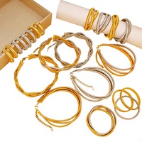 Pulsera, Gargantilla y Pendientes de Cadena de Cuello de Ganso para Mujer, de Acero Inoxidable, de Moda y de Gran Venta - Venta al por Mayor Directa de Fábrica Disponible