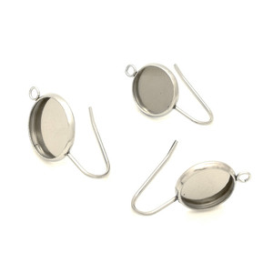 Stainless Steel Round Ear <b>Hooks</b> U-Shaped Dangling Rings For <b>Earring</b> Making DIY Jewelry Accessories - Product Image 4