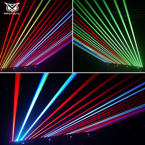 Лазерный проектор DMX 6-глазый RGB полноцветный 3000 мВт, лазерная голова DMX512 с 6 лазерными лучами для дискотек, баров, ночных клубов, сцен - Product Image 3