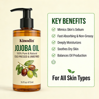 Minyak Jojoba Murni 100% Premium Maroko, Cold Pressed dari Biji, 473ml, untuk Diffuser Rumah, Perawatan Rambut, Perawatan Kulit, Aromaterapi, Pijat, Humidifier, 100%