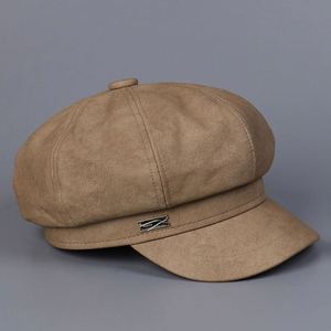 Nouveauté Automne Hiver, Béret en Cuir PU pour Hommes et Femmes, Mode Casual, Tendance, Béret Britannique Rétro - Product Image 2