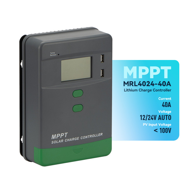 MRLModel8048 Mini Solar Charge Controller 20A Auto MPPT LCD Display Flexible 150V PV Input 10A/50A/12V/24V/36V/48V Max 80A/60A