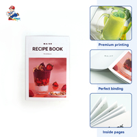Service d'impression de livres de recettes personnalisés avec reliure parfaite, papier couché écologique, impression numérique couleur professionnelle pour livres de cuisine
