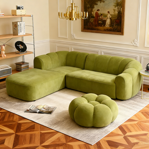 Sofá Modular de Tela con Estructura Metálica de Estilo Nórdico para Espacios Pequeños, Plegable, de Doble Uso, para Dos/Tres Personas - Product Image 1