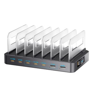 Station de charge GaN 288W avec 6 ports Type C et <span class=keywords><strong>2</strong></span> ports USB, adaptateur de charge USB pour ordinateur portable, MacBook, <span class=keywords><strong>Samsung</strong></span> <span class=keywords><strong>Tab</strong></span> - Product Image 2