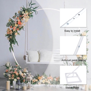 <span class=keywords><strong>Arceau</strong></span> rond en métal cercle mariage toile de fond support tonnelles de jardin fleur support cerceau fond support extérieur fête nuptiale douche - Product Image 3