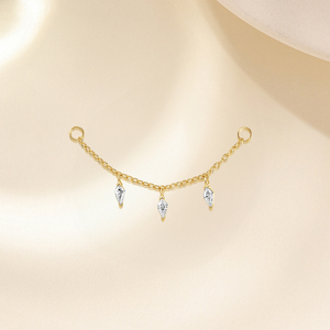 Pendientes de Plata 925 con Zirconia Redonda en Forma de Gota de Agua, Geométricos y Brillantes - Product Image 5