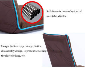 كرسي أرضي مريح للمساحات الخارجية مع مسند ظهر، قابل للطي ودعم ظهر قابل للتعديل - Product Image 5