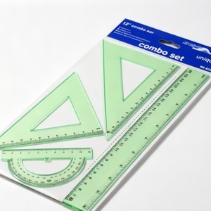 Juego de 4 Reglas al por Mayor para Estudiantes, Reglas Coloridas Económicas en Oferta, Juego de Reglas Transparentes de Plástico - Product Image 5