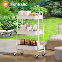 Chariot de rangement mobile à 3 niveaux pour cuisine, salle de bain, chambre à coucher