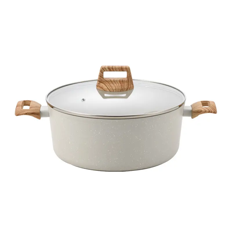 Grosir panci masak antilengket batu medis, Set panci penggorengan/wajan/panci susu dengan panci sup untuk dapur