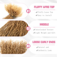 Professionnel 27 #   Extensions de cheveux dreadlocks bouclées intercroisées 18 pouces 0,2 cm, faits à la main, fournisseur en gros