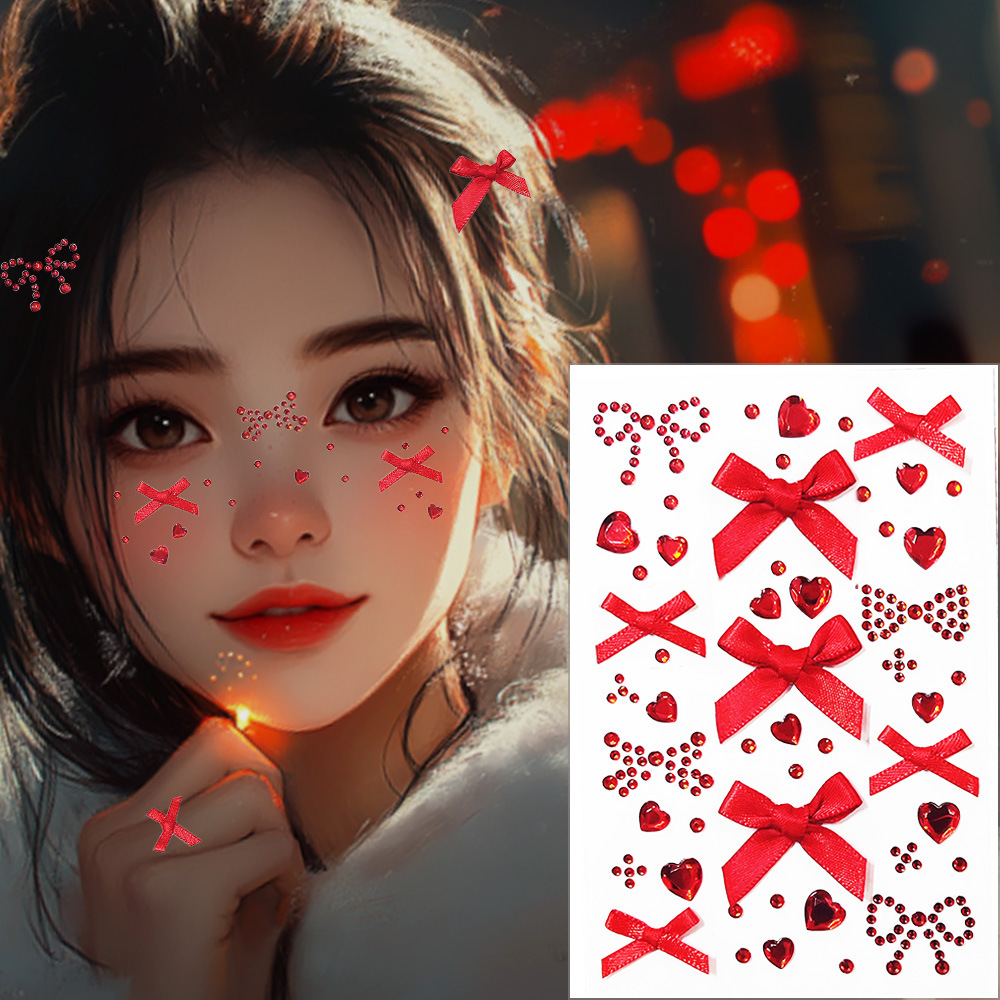 7 nœuds papillon - rouge vif