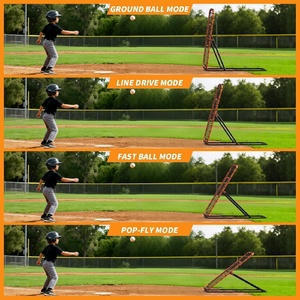 Herramienta de Práctica para Todos los Niveles de Habilidad, Entrenador de Bateo Portátil para Béisbol y Sóftbol con 4 Ángulos de Retorno Ajustables - Product Image 5