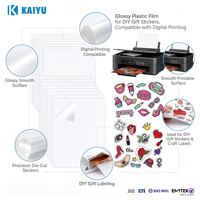 Papier autocollant vinyle transparent brillant A4 imprimable jet d'encre pour projets de bricolage 8,3 x 11,7 pouces KAIYU Usine avec 15 ans d'expérience