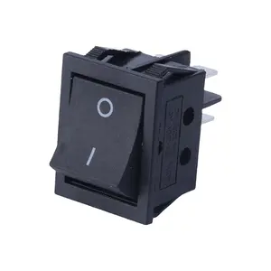 Interruptor basculante de encendido/apagado negro DPST Mini 4 pines 2 posiciones 125V/20A para Control de coche de barco