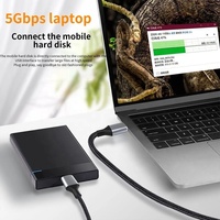 USB 3,0 tipo A macho a Micro B macho Cable de transferencia de datos de carga Cable de sincronización de datos de disco duro para disco duro externo