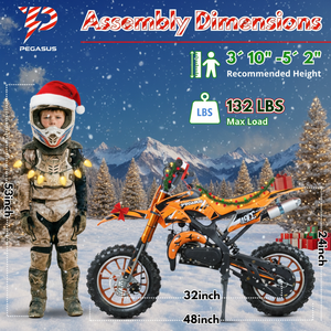 Minimoto de Gasolina Pegasus de 49cc y 2 Tiempos, Minimoto de Cross para Niños y Adolescentes - Product Image 2