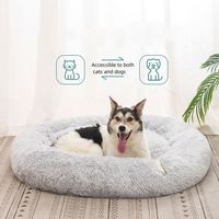 Coussin de luxe en velours écologique pour chat, lit douillet pour animaux, tapis de couchage, emballage sous vide, livraison directe pour chats et chiens