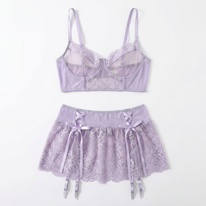 Elegante Reggiseno Sexy in Pizzo Trasparente con Spalline e Ricami Floreali, Senza Ferretto, per Occasioni Speciali - Product Image 2