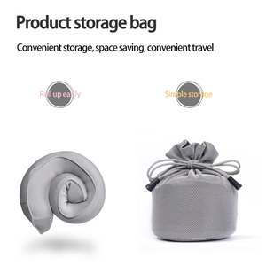 5D Ergonomic <b>Memory</b> <b>Foam</b> Travel Neck Pillow - 360° Full Cervical Support Airplane Pillow with Storage Bag - Product Image 5
