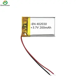 סיטונאי OEM/ODM 402030 180mAh 200mAh נטענת 37v li-פולימר li פולימר 3.7V ליתיום סוללה 042030