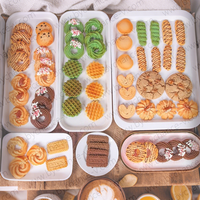 Réplique réaliste de biscuit gaufrette factice, accessoire de décoration alimentaire, cookie réaliste pour contenu de médias sociaux, décors de scène et utilisation en classe
