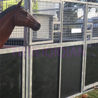 Box à chevaux mobile sur mesure avec structure métallique, écurie temporaire portable avec portes pour ferme extérieure