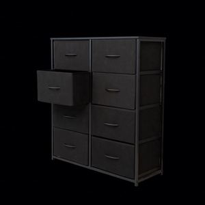 Modern Living Room Fabric <b>Cabinet</b> With Freestanding Durable Stainless Steel MDF Panel and Pine Wood - Product Image 3