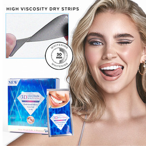 OEM Glorysmile <strong>5D</strong> Diamond Bright <strong>White</strong> 6% Hydrogen Peroxide Strong Viscosity <strong>Teeth</strong> <strong>Whitening</strong> Dry <strong>Strips</strong> 0 Residue - Product Image 2