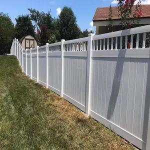 Campione gratuito pannelli di recinzione in PVC bianco vinile per cortile per la casa