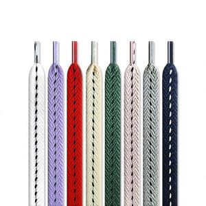 Cordones para Zapatillas Unisex YS LANVIN de 1.5CM de Ancho, Modernos, Metálicos, Deportivos, Planos, Coloridos, Rosa y Negro, en Material de Poliéster - Product Image 3