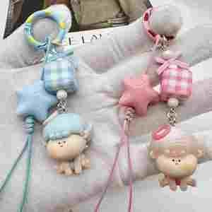 Factory Directly Supply Low Price Cute Woven <b>Rope</b> with Star square Keychain Pendant for Diy Handmade Accessories - Product Image 4