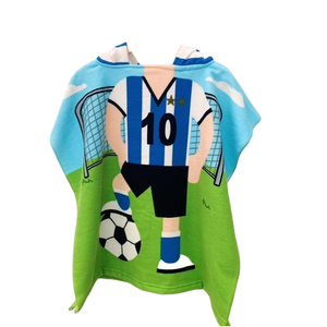Poncho de microfibra Toallas de playa Diseño personalizado Verano Playa Usable Dibujos animados Impreso Niños Estilo tropical - Product Image 1