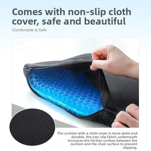 ハニカムゲルクッション 夏用オフィス冷却パッド 車用シートクッション ゲルエッグクッション 通気性と柔らかさ - Product Image 4