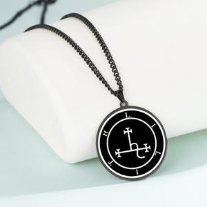 Pendentif Collier en Acier Inoxydable - Sceau de Lilith, Charme de la Déesse Nocturne, Sceau de Salomon, Amulette Sacrée de la Kabbale, Talisman Goetia - Product Image 4