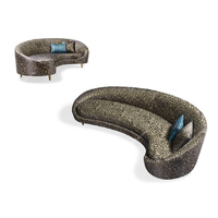 Canapé modulaire en cuir capitonné de luxe SPARKLE, réglable, nouveau, applicable aux hôtels, pour le salon