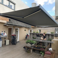 Auvent rétractable en tissu imperméable, auvent motorisé électrique, auvent extérieur, auvent en aluminium, auvent de porte