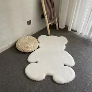 熊地毯超软地毯现代客厅卧室垫蓬松地板地毯装饰地毯儿童门垫